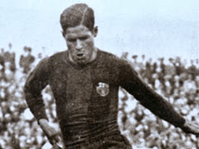 Ángel Arocha con la camiseta del Barcelona / Mundo Gráfico