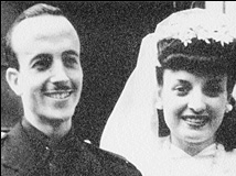 Julio Iglesias Puga el día de su boda, años después de la Guerra Civil