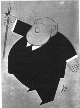 CARICATURA DE BAYO. MUNDO GRAFICO 1936