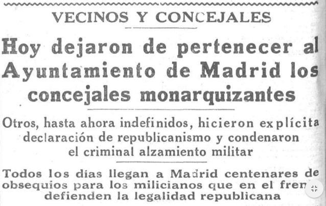 CONCEJALES MONARQUICOS. 14 AGOSTO 36