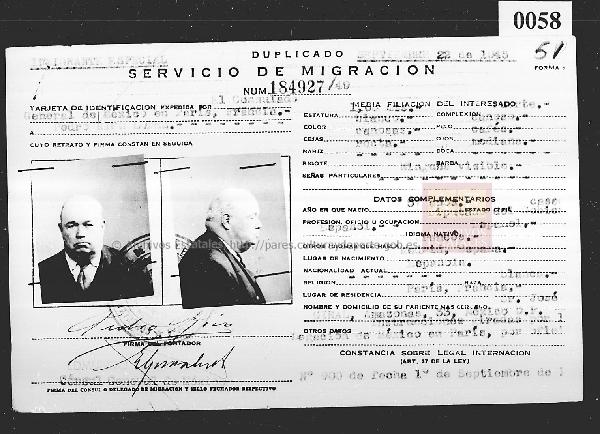 Registro de Inmigrantes Españoles en México. Copia Digital